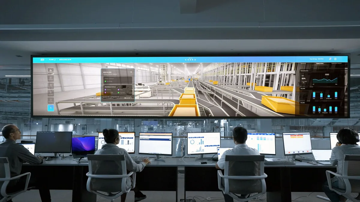 Salle de contrôle d'une installation industrielle avec suivi des IPE